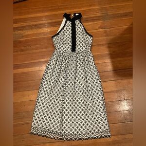 NWT Anthropologie Eri +Ali Ninetta Sleeveless Black and White Lace Midi Dress, 2